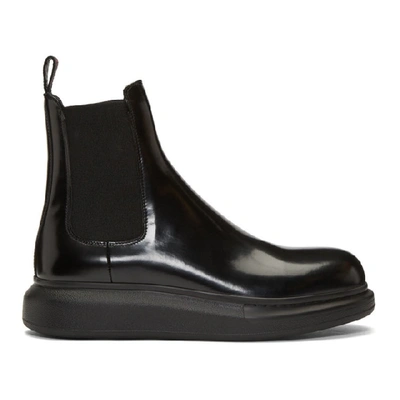 Alexander Mcqueen Black Hybrid Chelsea Boots