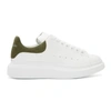 ALEXANDER MCQUEEN ALEXANDER MCQUEEN WHITE AND KHAKI OVERSIZED SNEAKERS