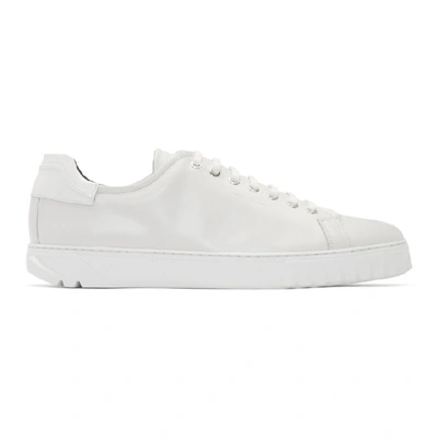 Ferragamo White Cube Sneakers In White