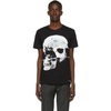 ALEXANDER MCQUEEN ALEXANDER MCQUEEN BLACK TORN SKULL T-SHIRT