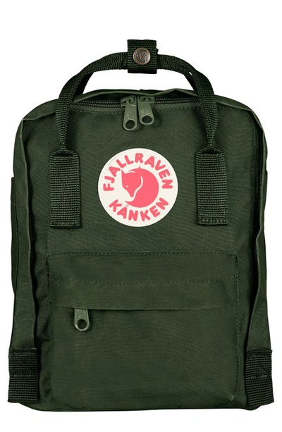 Fjall Raven Mini Kånken Water Resistant Backpack In Forest Green