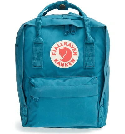 Fjall Raven Mini Kanken Water Resistant Backpack In Ocean Green