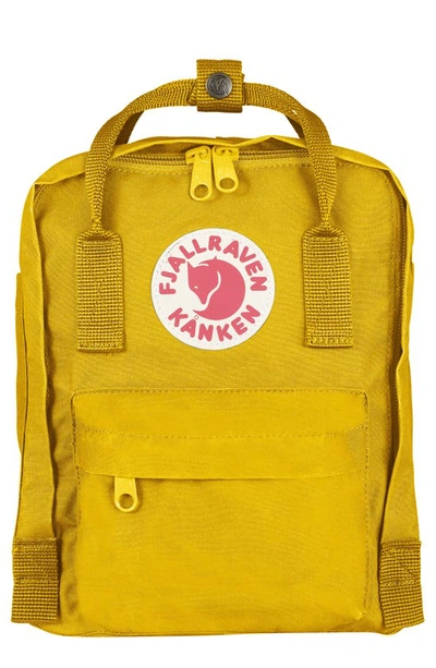Fjall Raven Mini Kånken Water Resistant Backpack In Warm Yellow