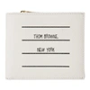 THOM BROWNE THOM BROWNE WHITE PAPER LABEL BILLFOLD WALLET