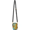 VERSACE VERSACE BLUE MINI BAROCCO POUCH