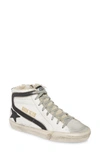GOLDEN GOOSE GENUINE SHEARLING LINED HIGH TOP SNEAKER,G35WS595.A41