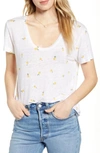 Rails Luna Lemon-print Tee In Citron