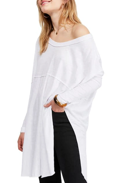 Free People Telltale Cotton Blend Tunic Top In White