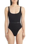 OFF-WHITE BELTED ONE-PIECE SWIMSUIT,OWFA022E19E690771000