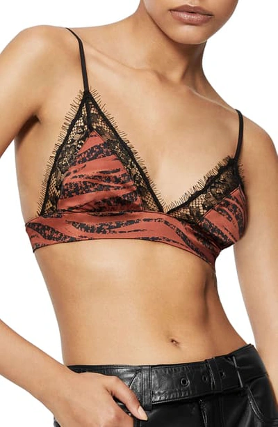 Anine Bing Winnie Bra In Rust Zebra