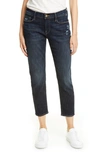 Frame Le Garcon Crop Relaxed Straight-leg Jeans In Covant In Covant