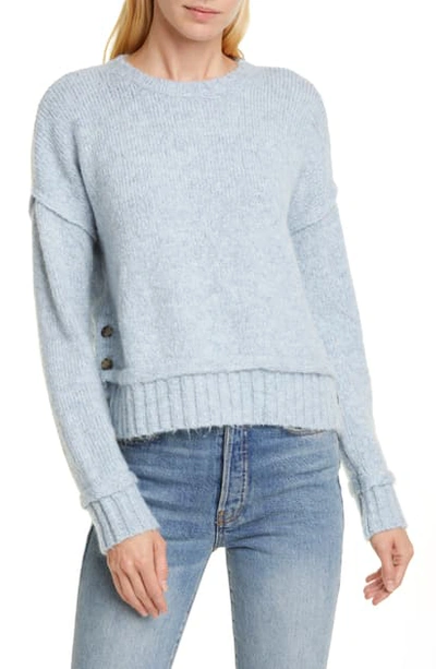 Allude Button Detail Sweater In Blue