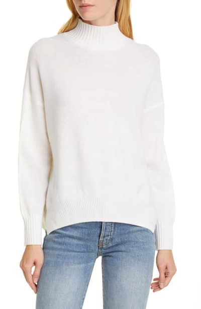 Allude Mock Neck Cashmere Sweater In Ivory