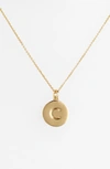 Kate Spade 'one In A Million' Initial Pendant Necklace In C- Gold