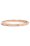 Kate Spade Set In Stone Stone Hinged Bangle In Rose Gold