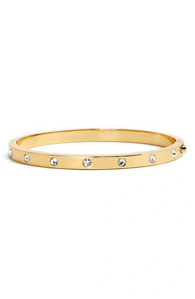 Kate Spade Bezel-set Polished Bangle Bracelet In Gold