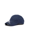 Balenciaga New Logo Embroidered Cotton Baseball Hat In Blue