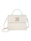 OFF-WHITE Jitney 2.8 Shearling & Leather Top Handle Bag
