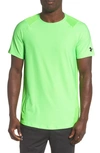 Under Armour Raid 2.0 Crewneck T-shirt In Zap Green/ Jet Grey