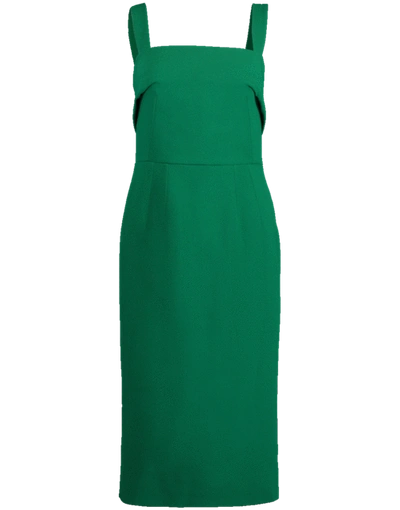 Dolce & Gabbana Square Neck Dress In Green