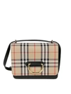 BURBERRY VINTAGE CHECK AND LEATHER SMALL D-RING BAG