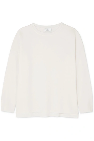 Allude Wool Sweater In White