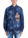 DSQUARED2 DSQUARED2 LOGO PATCH DENIM SHIRT