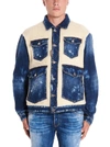 DSQUARED2 DSQUARED2 BACK GRAPHIC PRINT FAUX SHEARLING PANELS JACKETS