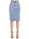 DSQUARED2 DSQUARED2 LOGO PATCH DENIM PENCIL SKIRT