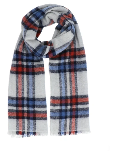 Isabel Marant Simona Checked Wool And Cashmere-blend Scarf In White