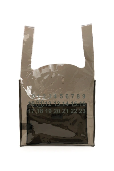 Maison Margiela Numbers Shopper Tote Bag In Transparent