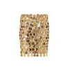 Rabanne Multi-color Dot-sequin Chainmail Mini Skirt In Metallic