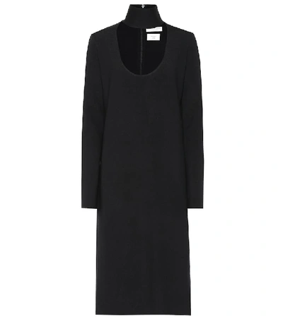 Bottega Veneta Wool-blend Turtleneck Midi Dress In Black