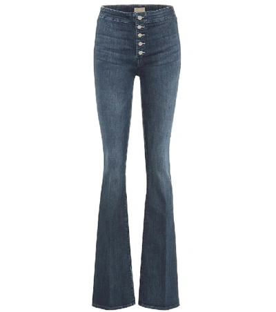 Mother The Hollywood Pixie Cruiser Flared Jeans In Blue