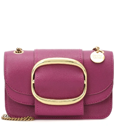 See By Chloé Hopper Small Leather Crossbody Bag In Purple