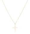 SOPHIE BILLE BRAHE PETITE FELLINI CROIX 14KT YELLOW GOLD AND PEARL NECKLACE,P00406219