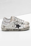 GOLDEN GOOSE Sneakers Superstar White Leather Black Denim Star Dream