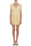 ELENA MAKRI Vereniki yellow pleated silk-tulle mini dress