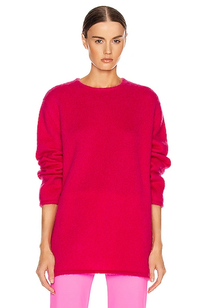 Vetements Oversized Open Back Sweater In Pink