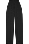 RACIL STEVIE COTTON AND SILK-BLEND MOIRE STRAIGHT-LEG trousers