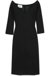 Prada Mid-length V-neck Dress In Black