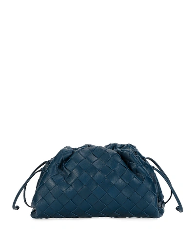 Bottega Veneta Intrecciato The Pouch Crossbody Bag In Medium Blue