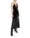 Gabriela Hearst Bridget Silk-velvet Midi Dress In Olive