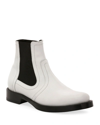 Pierre Hardy 'heroes' Leather Chelsea Boots In White