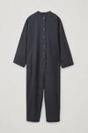 COS BELTED JUMPSUIT WITH GRANDAD COLLAR,0781675001