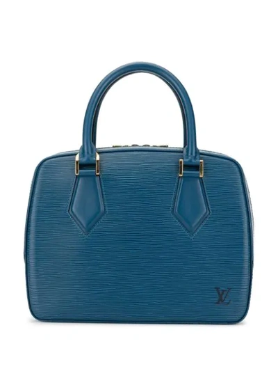 Pre-owned Louis Vuitton  Sablon Hand Bag In Blue