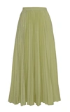 ANOUKI PLEATED CRYSTAL-EMBELLISHED WOOL-EFFECT MAXI SKIRT,ARE20/I15SKLM