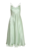 ANOUKI LAYERED CRYSTAL-EMBELLISHED SILK MIDI DRESS,ARE20/I06DRMN