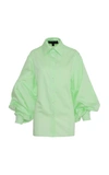ANOUKI OPEN-BACK COTTON SHIRT,ARE20/N05SRPE