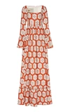 AGUA BY AGUA BENDITA CURUBA PRINTED LINEN MAXI DRESS,770495